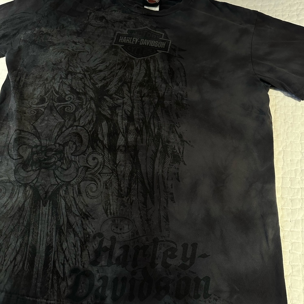 Harley-Davidson Black Short Sleeve Tee with Vintage Graphic - Picture 3 of 8